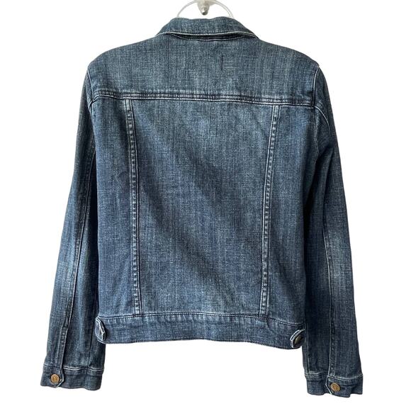 Pistola Emmen Cropped Dark Wash Denim Jacket Size Medium - Picture 3 of 7